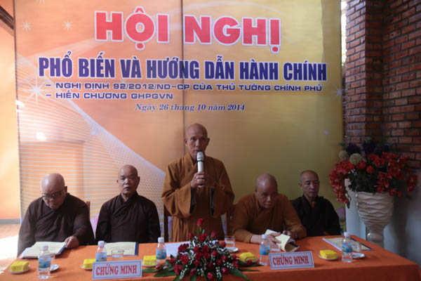 Da Nang city: Thanh Khe district Vietnam Buddhist Sangha Executive Board holds meeting for dissemination of administrative procedures to dignitaries